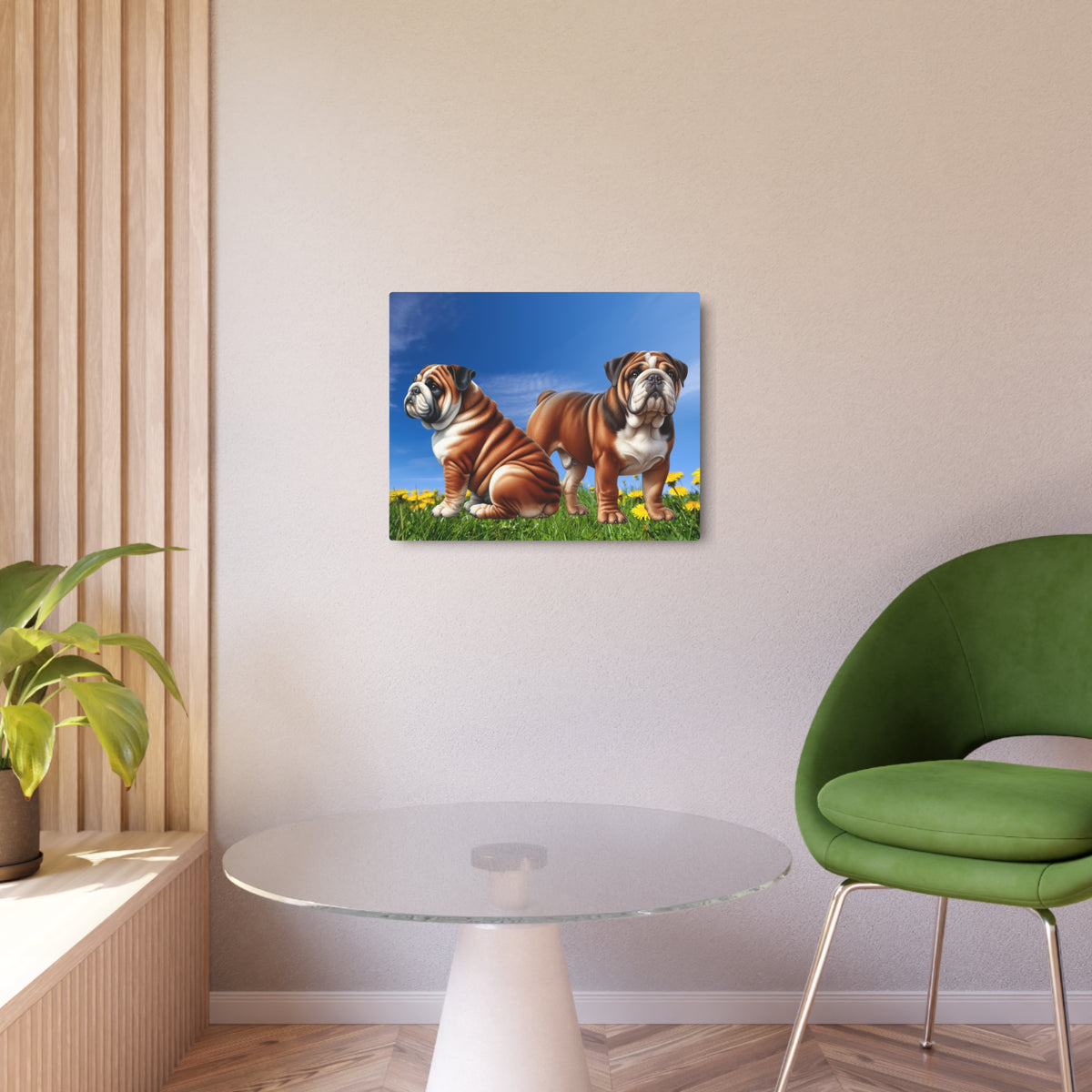 English Bulldog Dog Breed Metal Art Sign