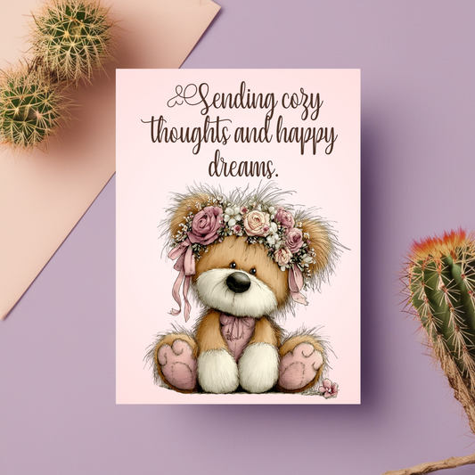 The Beautiful Blossom Bears Collection Greeting Cards: Sending Cozy Thoughts and Happy Dreams