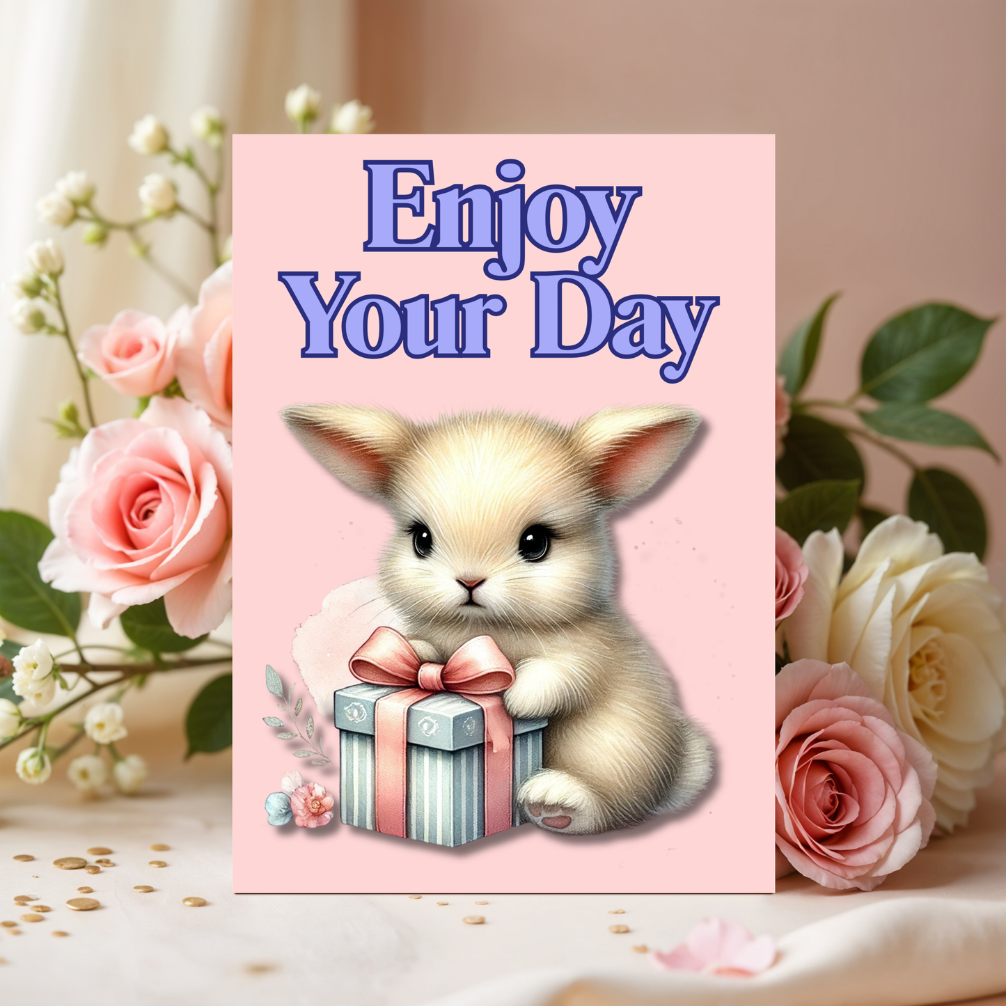 The Bunny Wishes Collection Greeting Cards: Enjoy Your Day