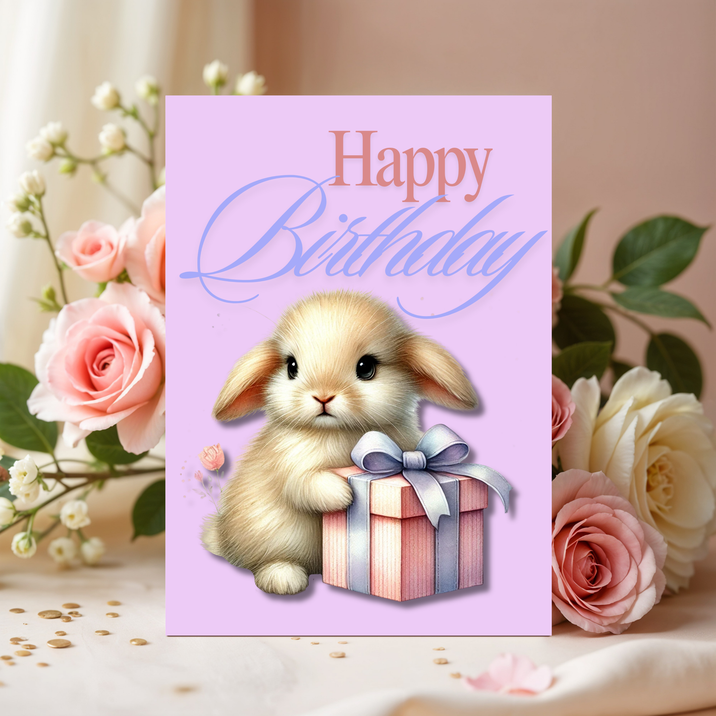 The Bunny Wishes Collection Greeting Card: Happy Birthday