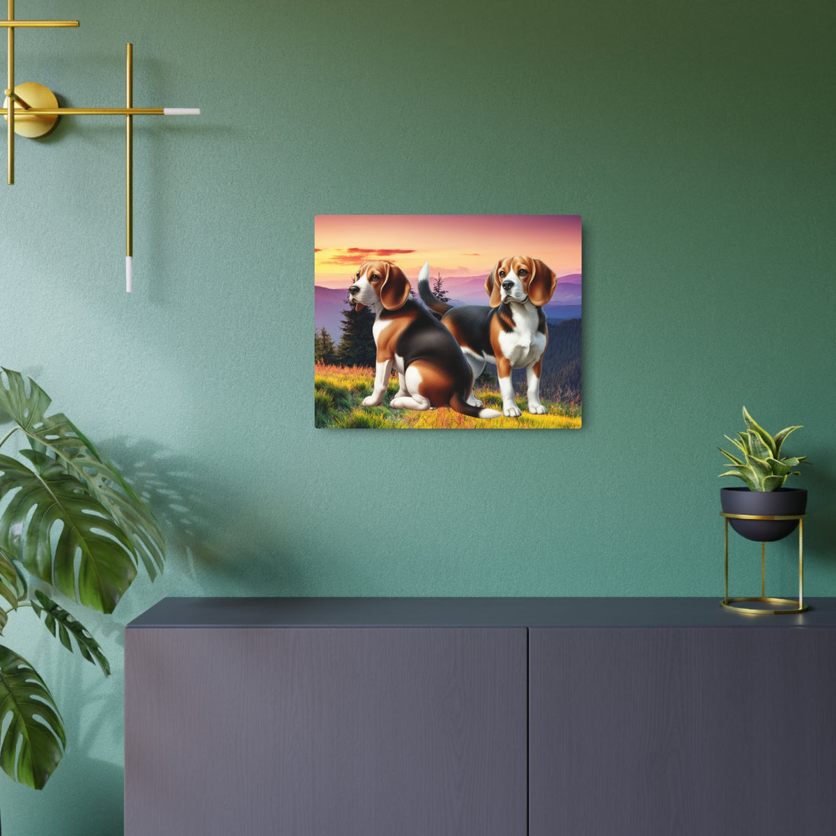 Beagle Dog Breed Metal Art Sign