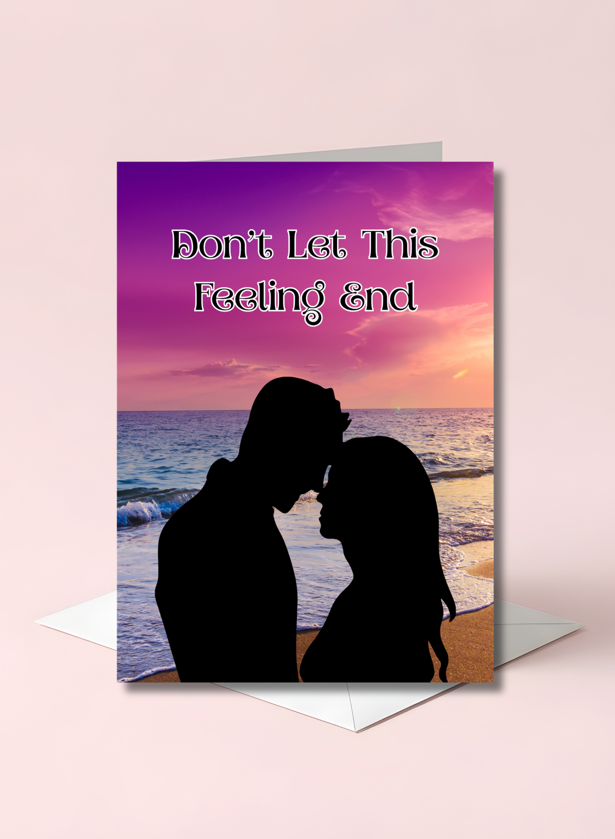 Summer Romantic Couple 5 x 7 Greeting Card: Don't Let This Feeling End Greeting Card