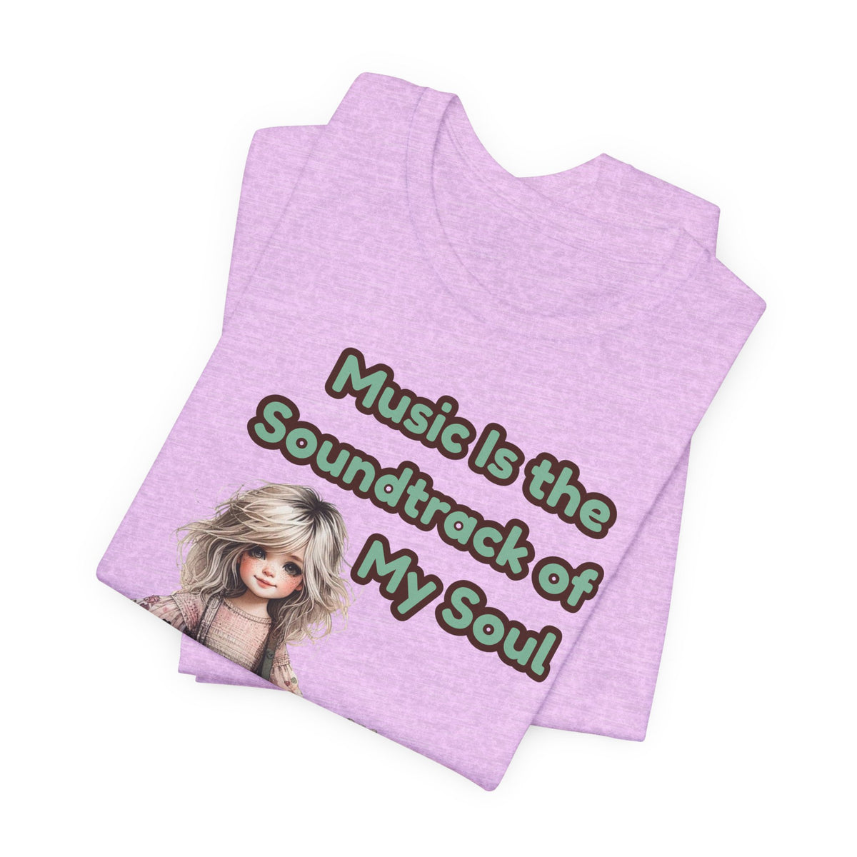 Music Is the Soundtrack of My Soul T-Shirt — Cute Girl with Guitar Tee