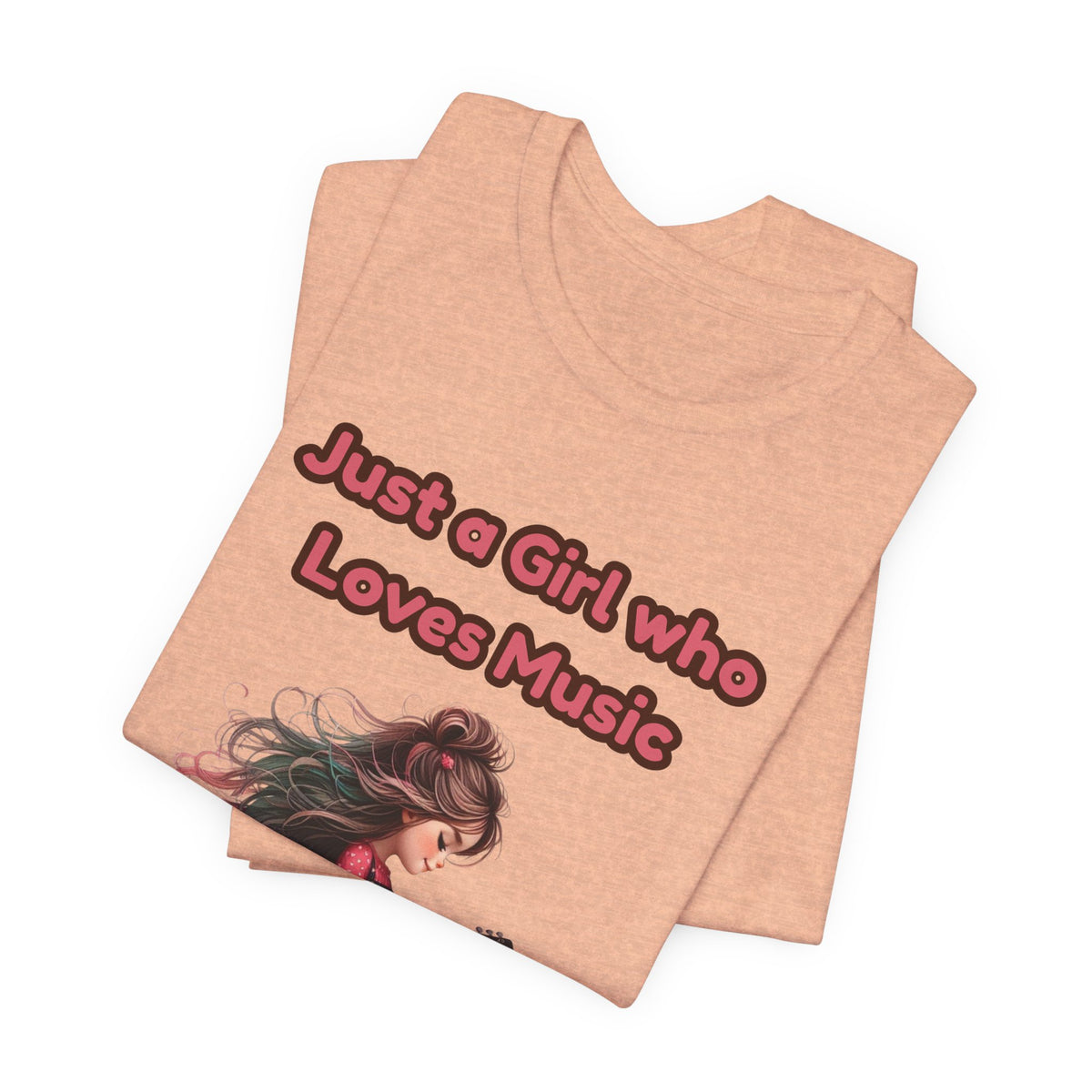 Just a Girl Who Loves Music T-Shirt — Cute Girl Guitar Graphic Tee