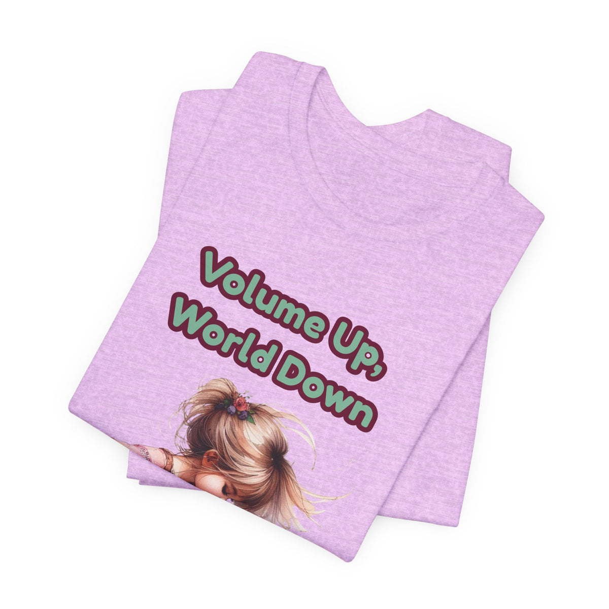 Music Lovers Volume Up, World Down Guitar Tee
