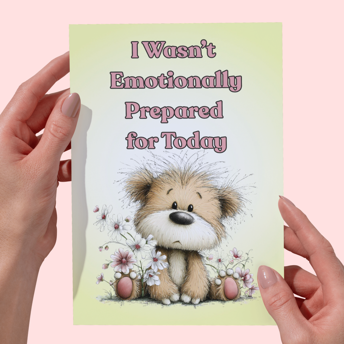 Whimsical Bear Emotional Support Greeting Card