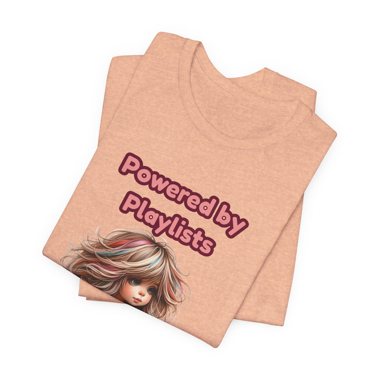Music Lovers Powered by Playlists Guitar Tee