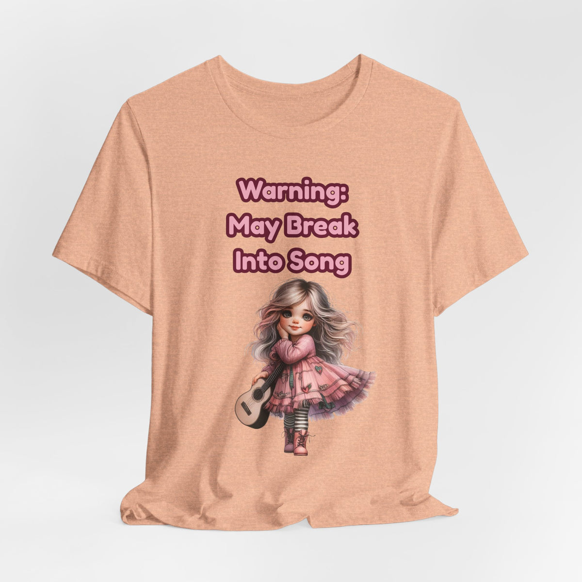 Music Lovers Warning: May Break Into Song Girl Graphic Tee