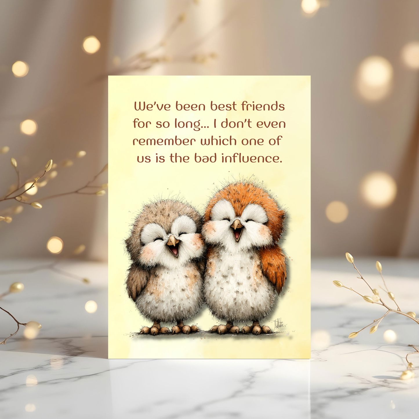 The Forever Friends Collection Greeting Card:  We've Been Friends For So Long... I Don't Remember Which One of Us...