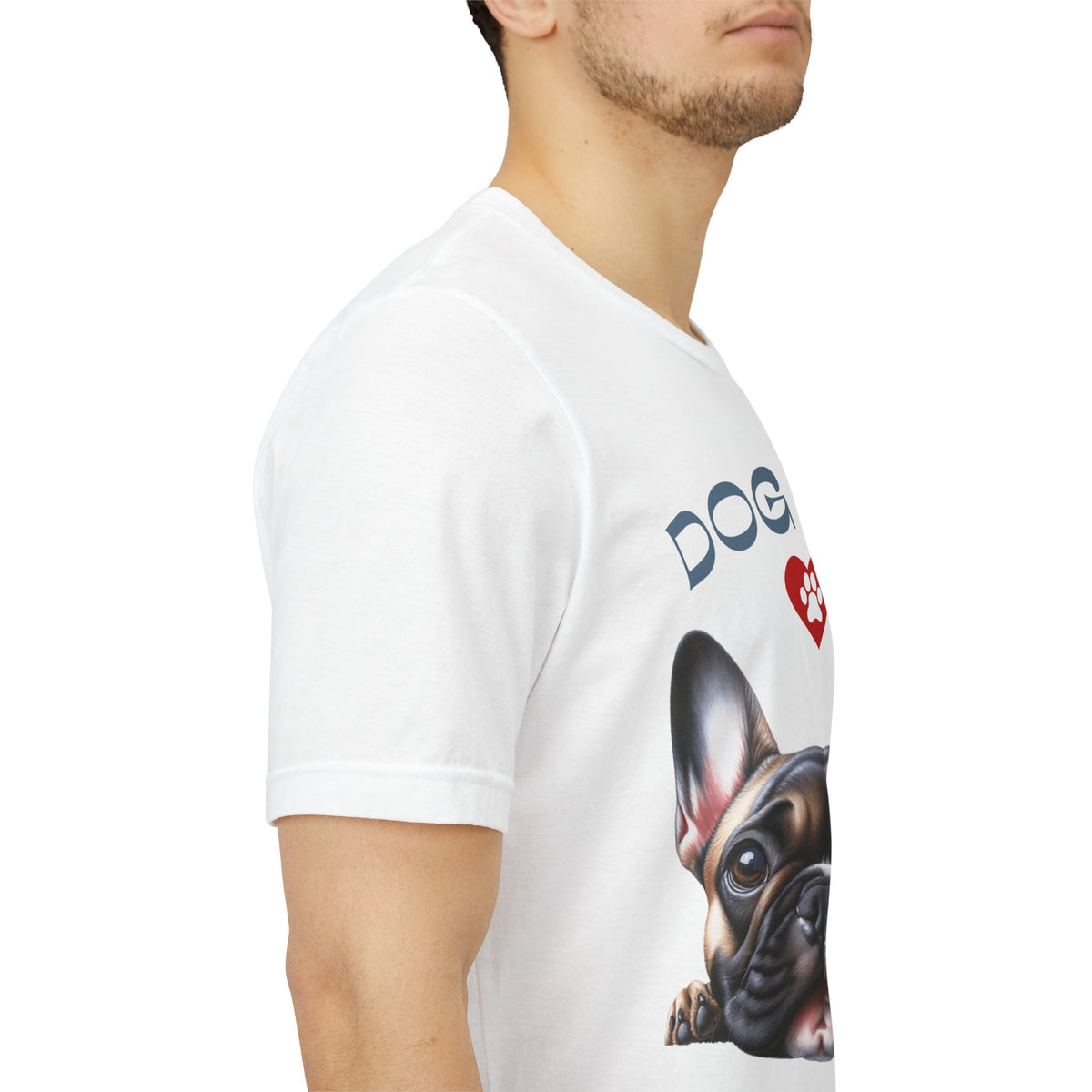 French Bulldog Dad T-Shirt – Cute French Bulldog Design with Heart Paw