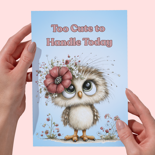 Whimsical Owl Playful Greeting Card 5 x 7