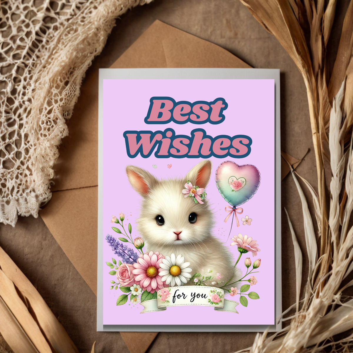 The Bunny Wishes Collection Greeting Cards: Best Wishes