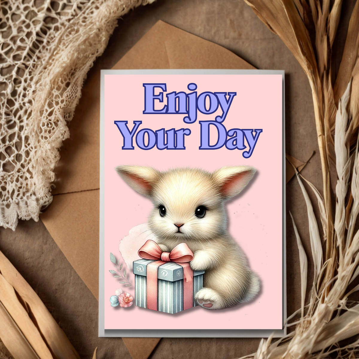 The Bunny Wishes Collection Greeting Cards: Enjoy Your Day
