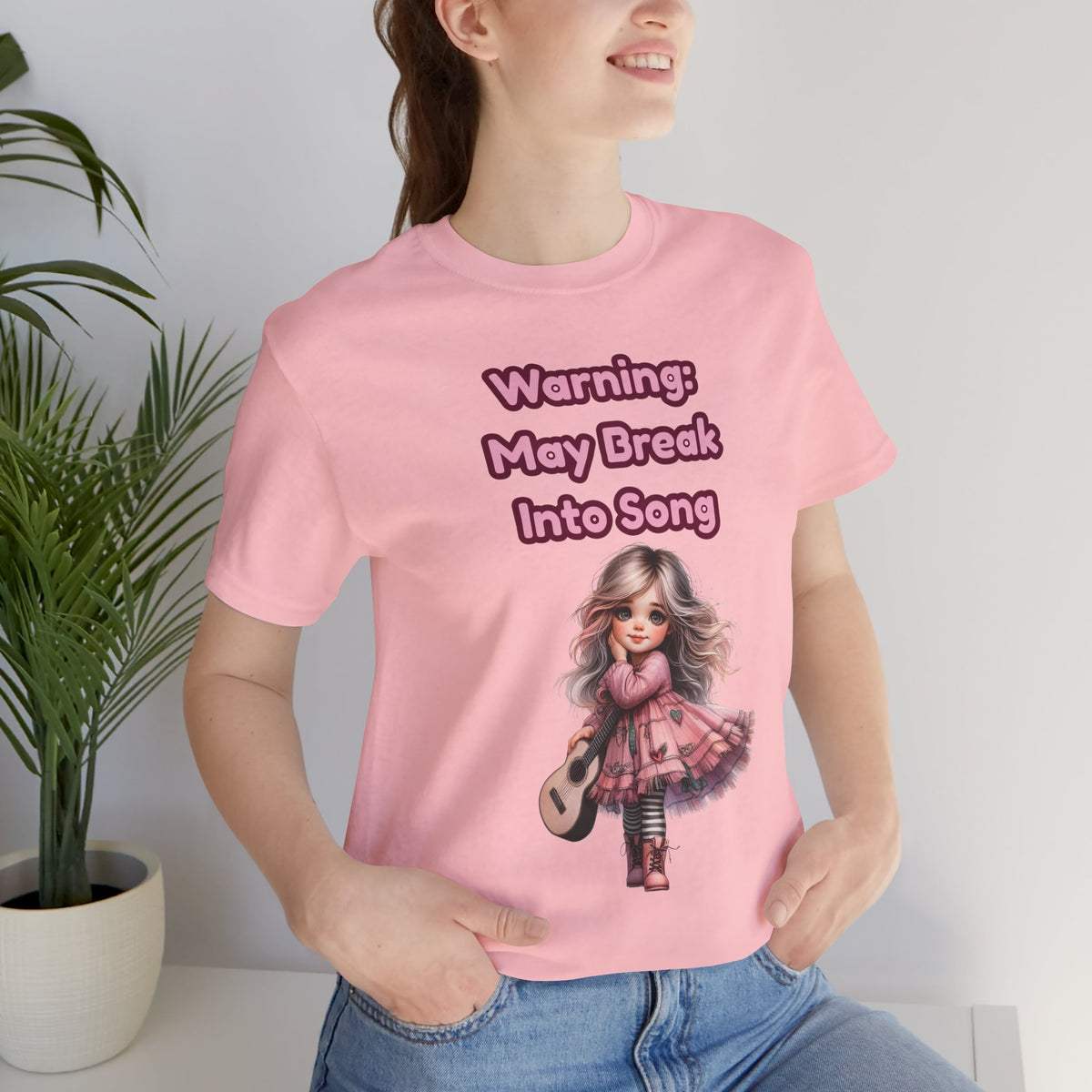 Music Lovers Warning: May Break Into Song Girl Graphic Tee