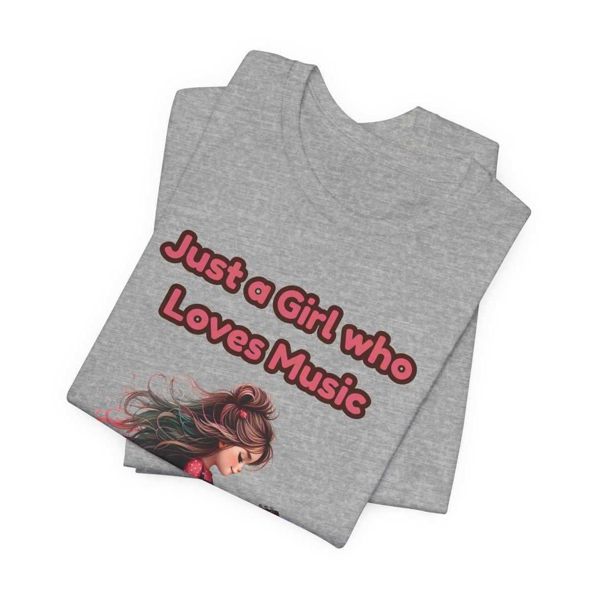 Just a Girl Who Loves Music T-Shirt — Cute Girl Guitar Graphic Tee