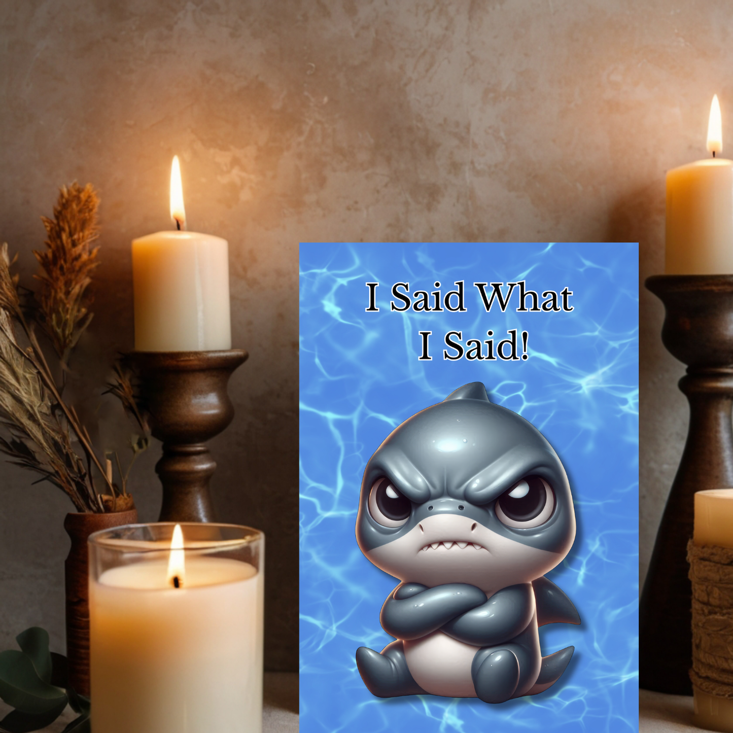 The Bitter Critter Collection Greeting Cards: Shark: I Said What I Said! Humorous Greeting Card
