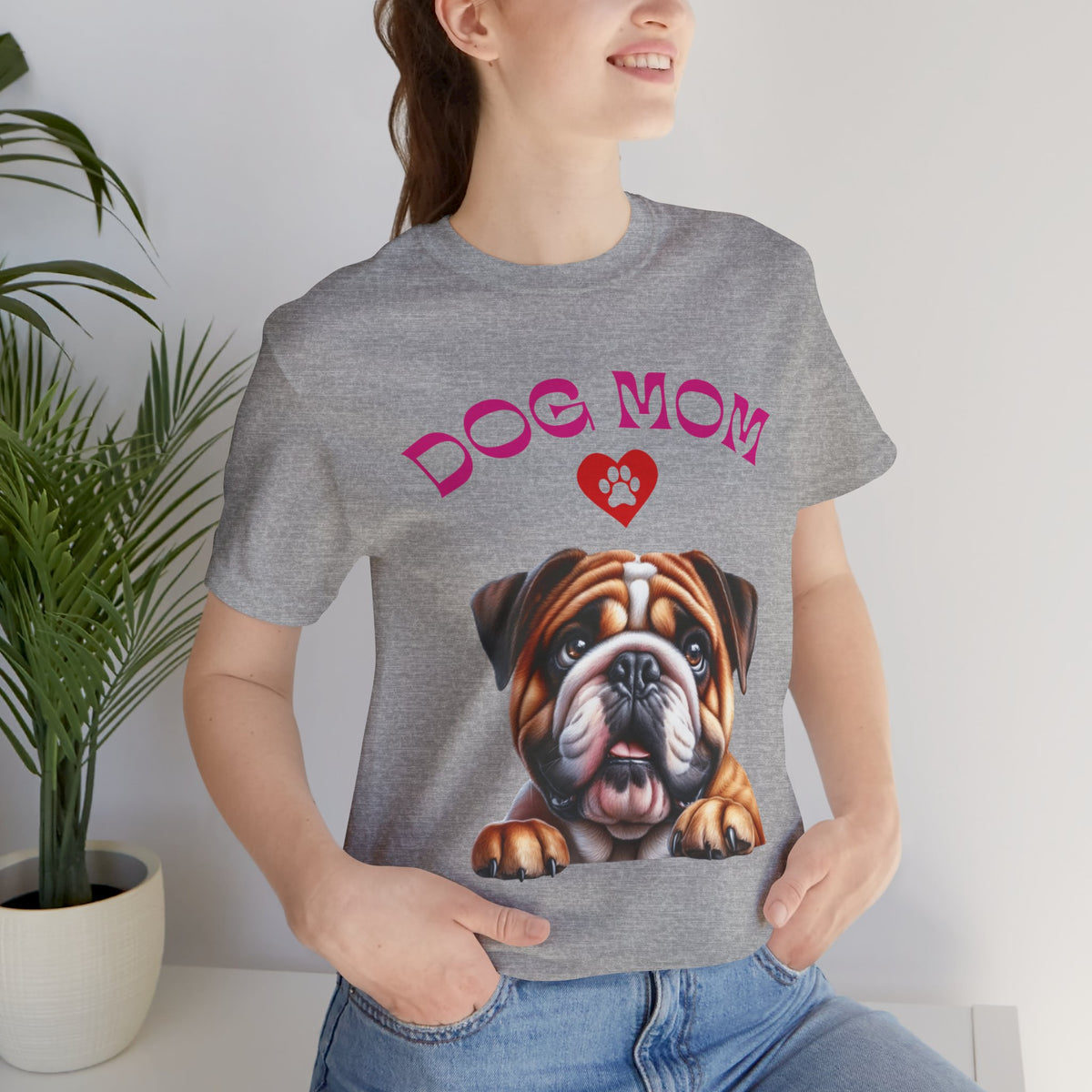 Bulldog Mom Tee — Cute Bulldog Graphic T-Shirt for Pet Lovers