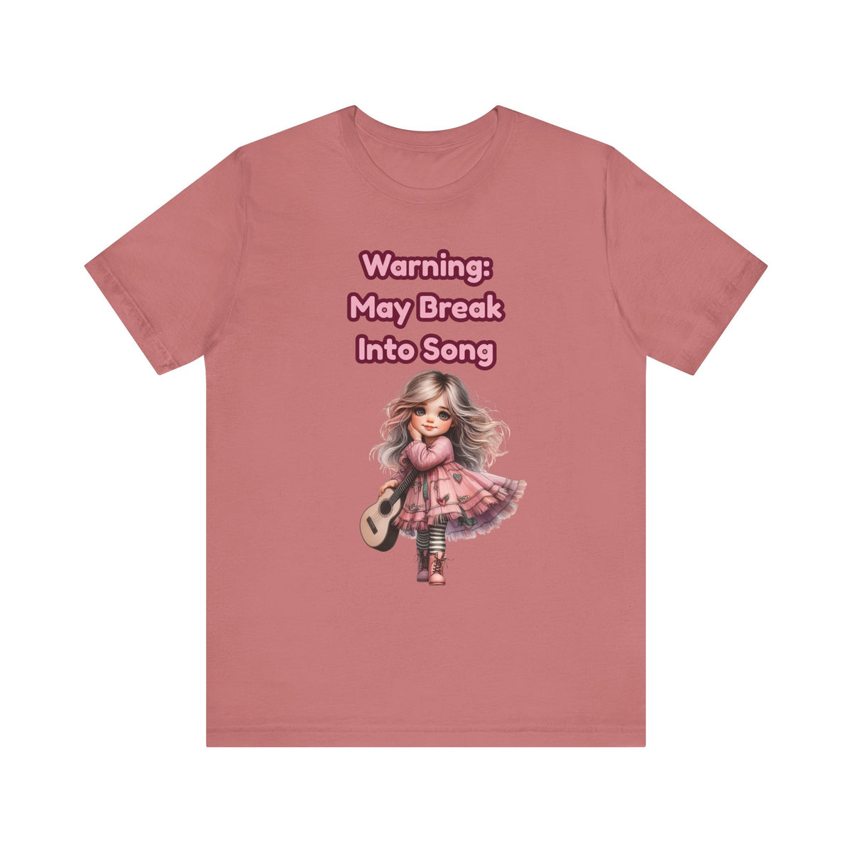 Music Lovers Warning: May Break Into Song Girl Graphic Tee