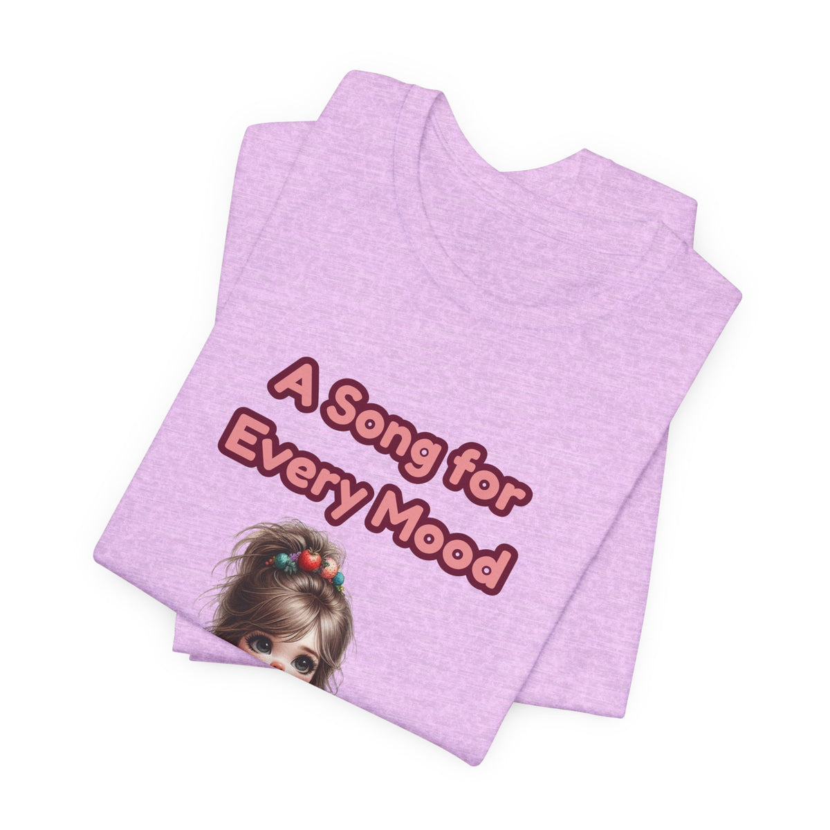 Cute Guitar Girl T-Shirt — "A Song for Every Mood" Graphic Tee