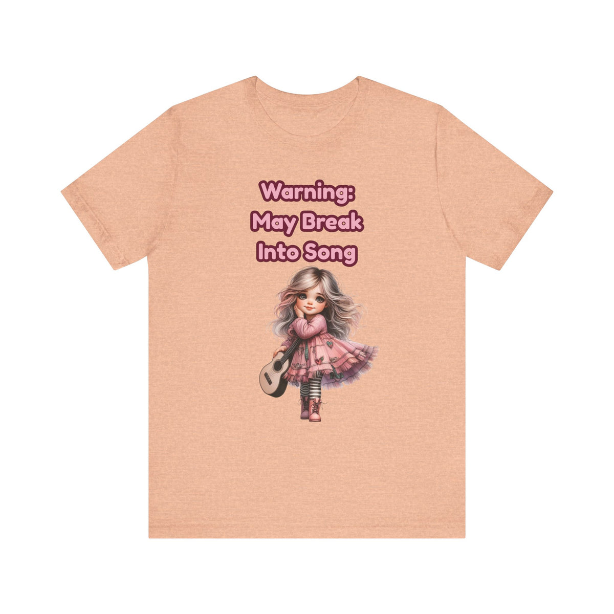 Music Lovers Warning: May Break Into Song Girl Graphic Tee