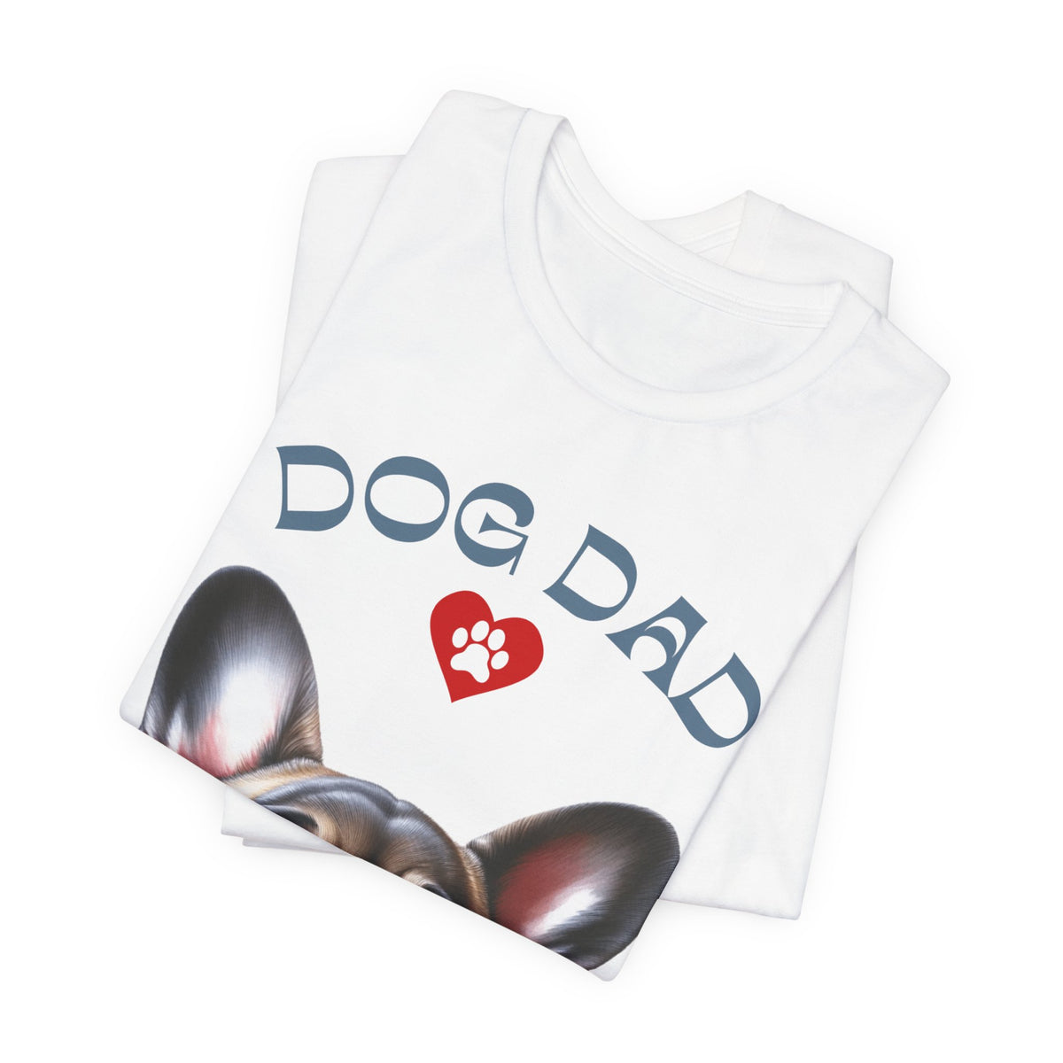 French Bulldog Dad T-Shirt – Cute French Bulldog Design with Heart Paw