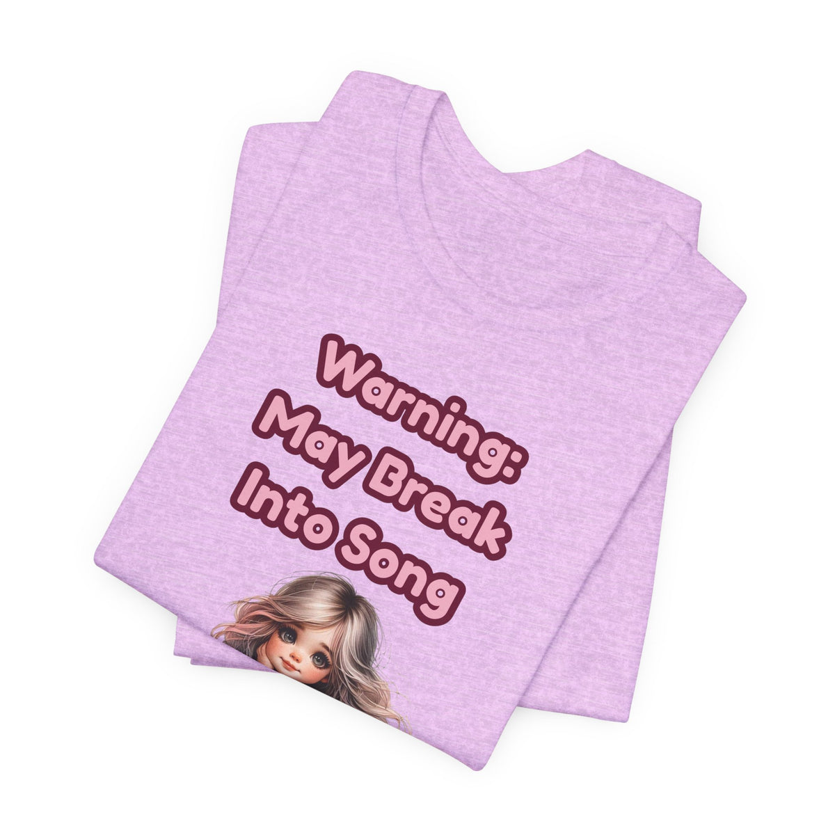 Music Lovers Warning: May Break Into Song Girl Graphic Tee