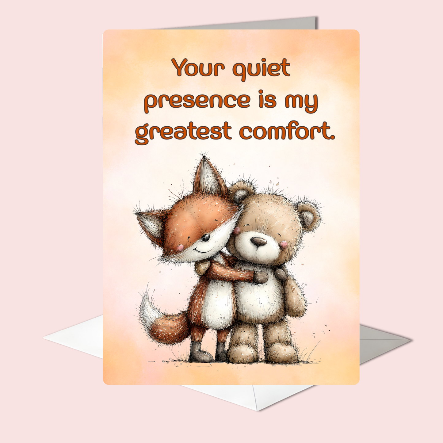 The Forever Friends Collection Greeting Card:  You're Quiet Presence is My Greatest Comfort.
