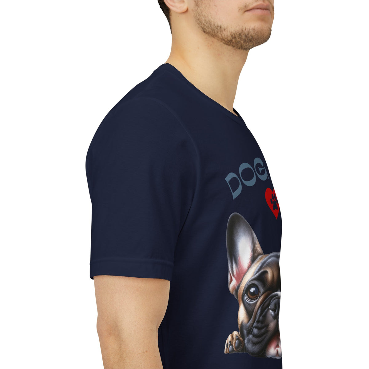French Bulldog Dad T-Shirt – Cute French Bulldog Design with Heart Paw