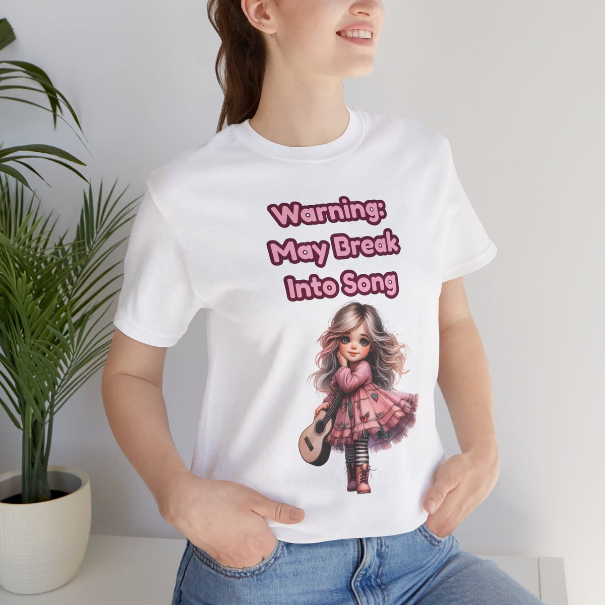 Music Lovers Warning: May Break Into Song Girl Graphic Tee