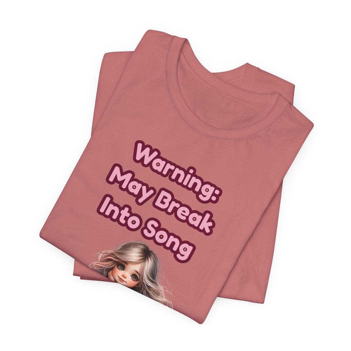 Music Lovers Warning: May Break Into Song Girl Graphic Tee
