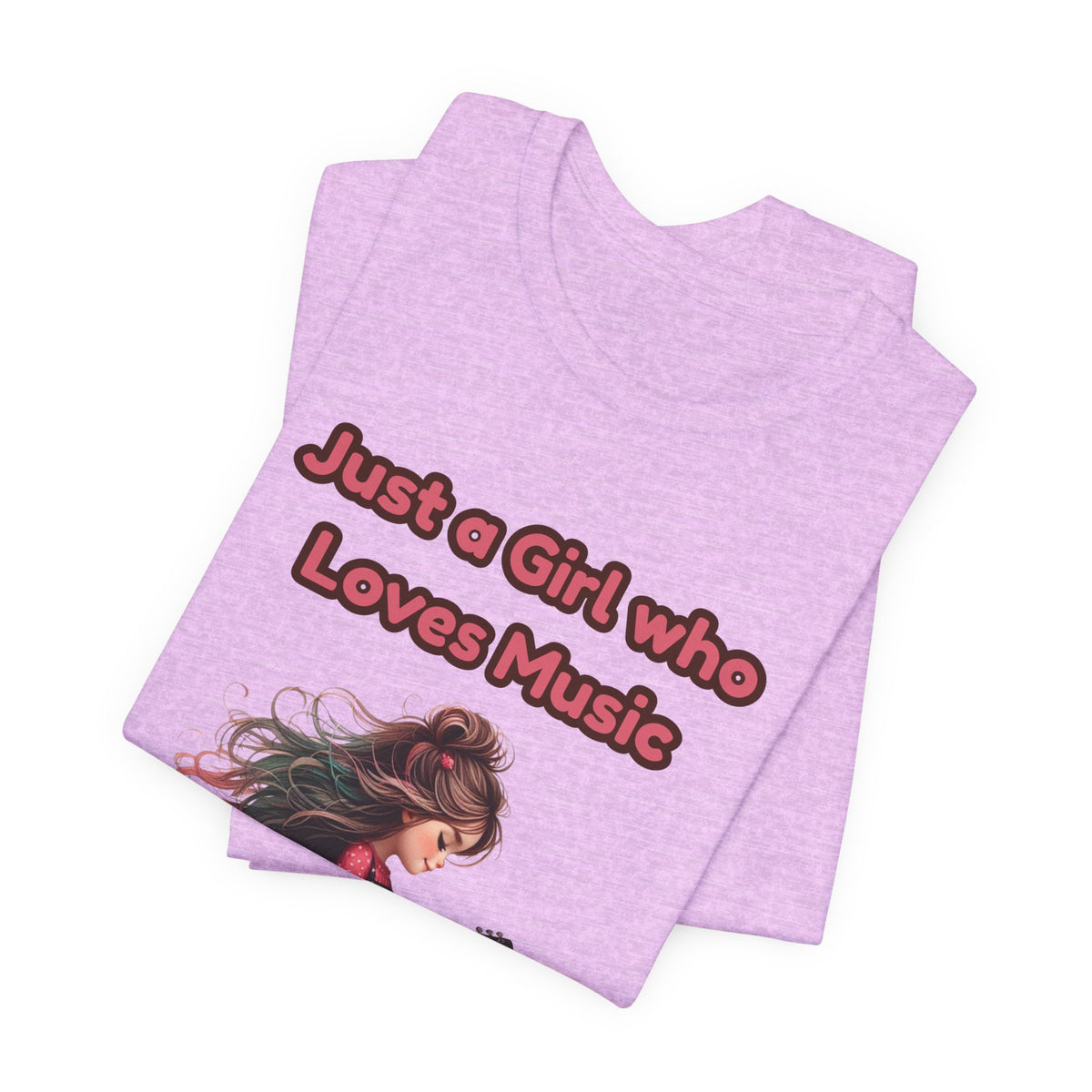 Just a Girl Who Loves Music T-Shirt — Cute Girl Guitar Graphic Tee