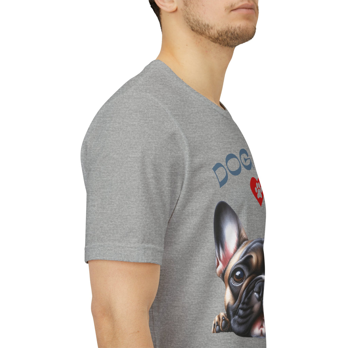 French Bulldog Dad T-Shirt – Cute French Bulldog Design with Heart Paw