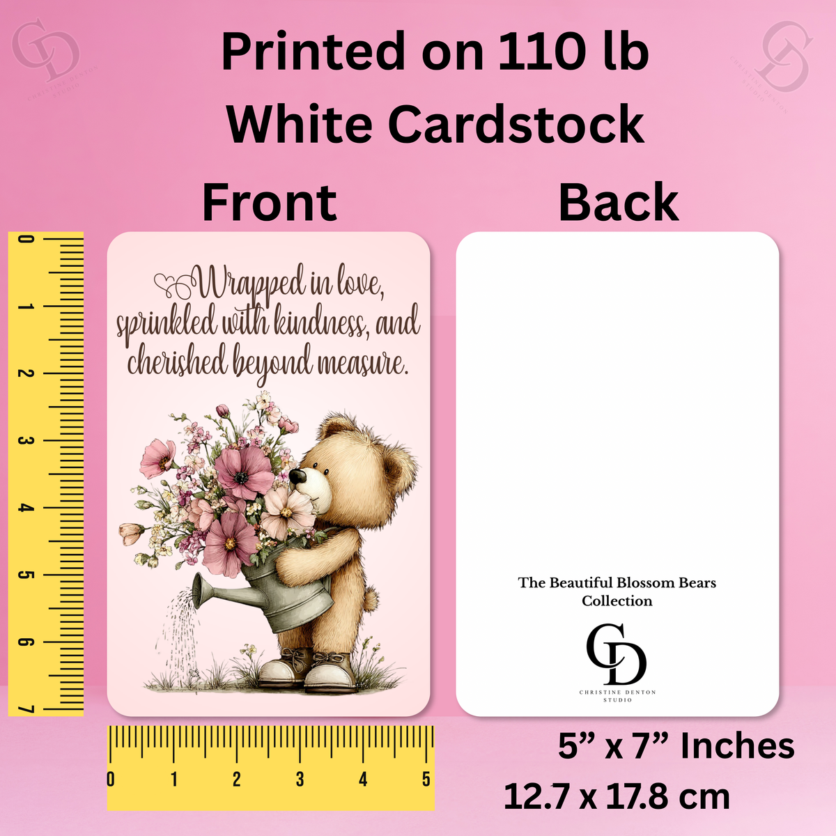 The Beautiful Blossom Bear Collection Greeting Cards: Wrapped in Love, Sprinkled with Kindness, and Cherished Beyond Measure.