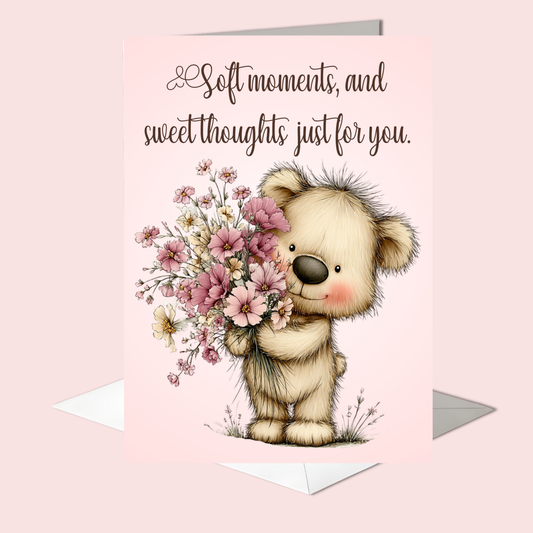 The Beautiful Blossom Bears Collection Greeting Cards: Soft Moments, and Sweet Thoughts Just For You.