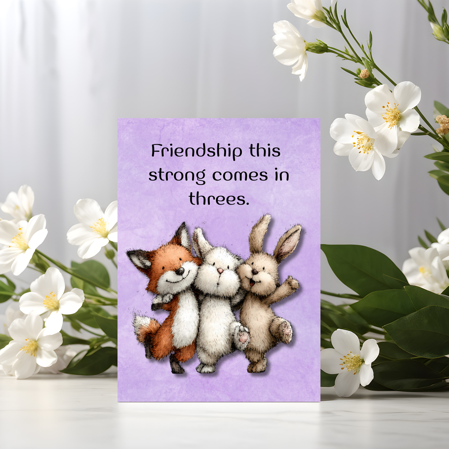 The Forever Friends Collection Greeting Cards: Friendship This Strong Comes in Threes Forest Animal Trio