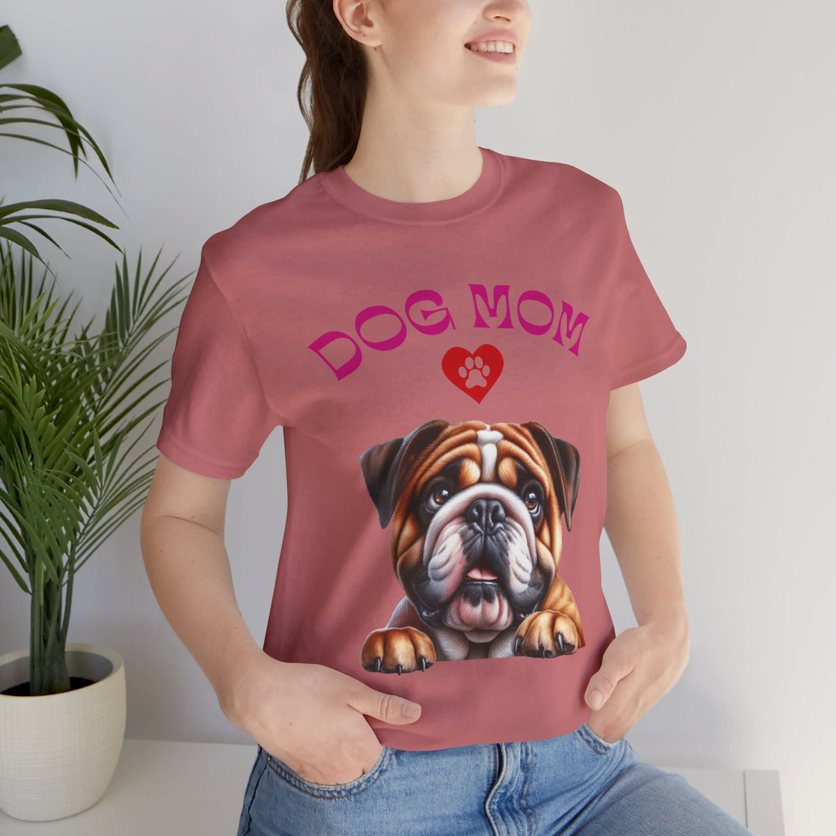 Bulldog Mom Tee — Cute Bulldog Graphic T-Shirt for Pet Lovers