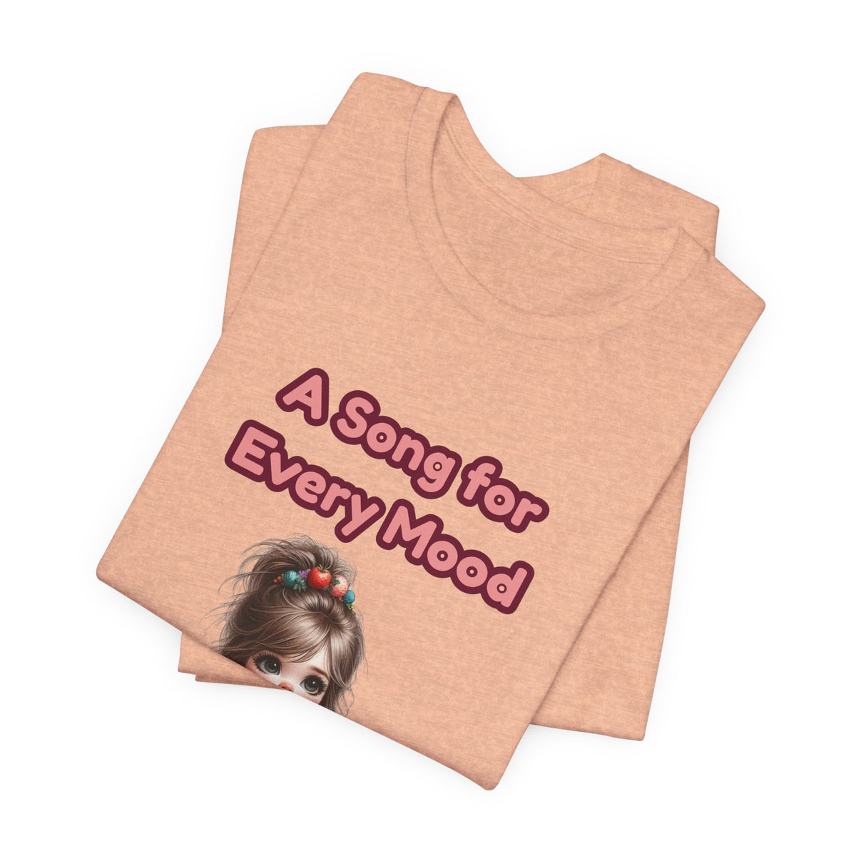 Cute Guitar Girl T-Shirt — "A Song for Every Mood" Graphic Tee