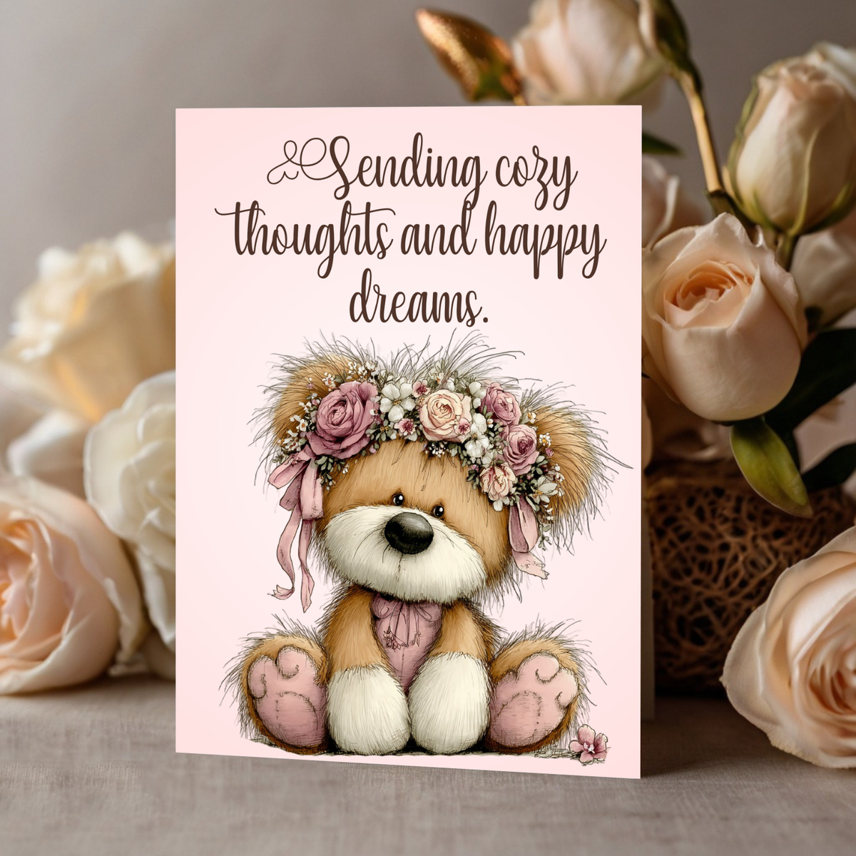 The Beautiful Blossom Bears Collection Greeting Cards: Sending Cozy Thoughts and Happy Dreams
