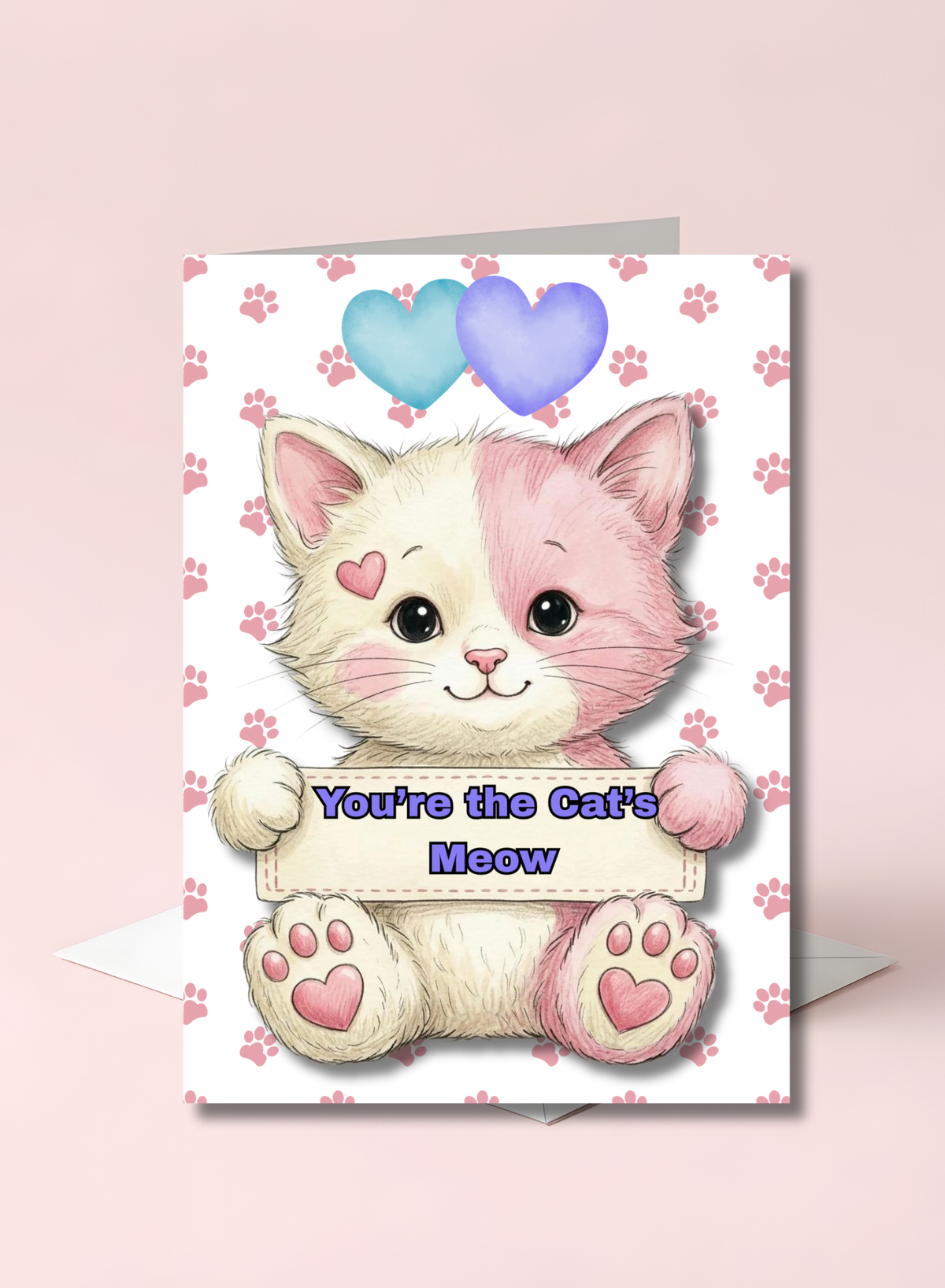 Cat Lovers Greeting Card 5 x 7: You're the Cat's Meow