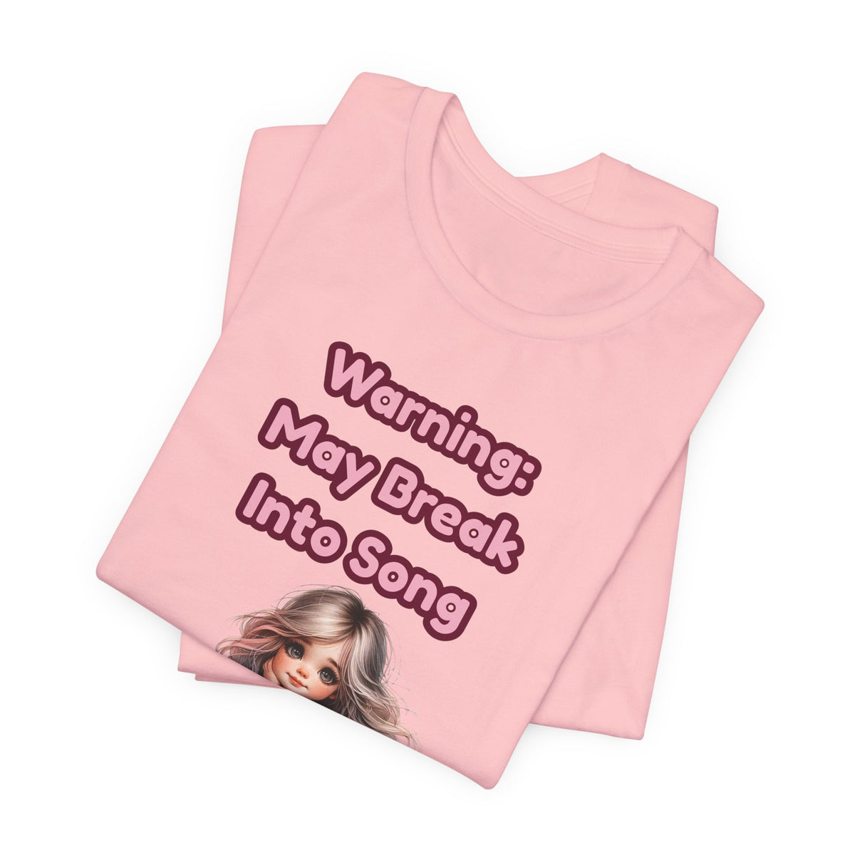 Music Lovers Warning: May Break Into Song Girl Graphic Tee