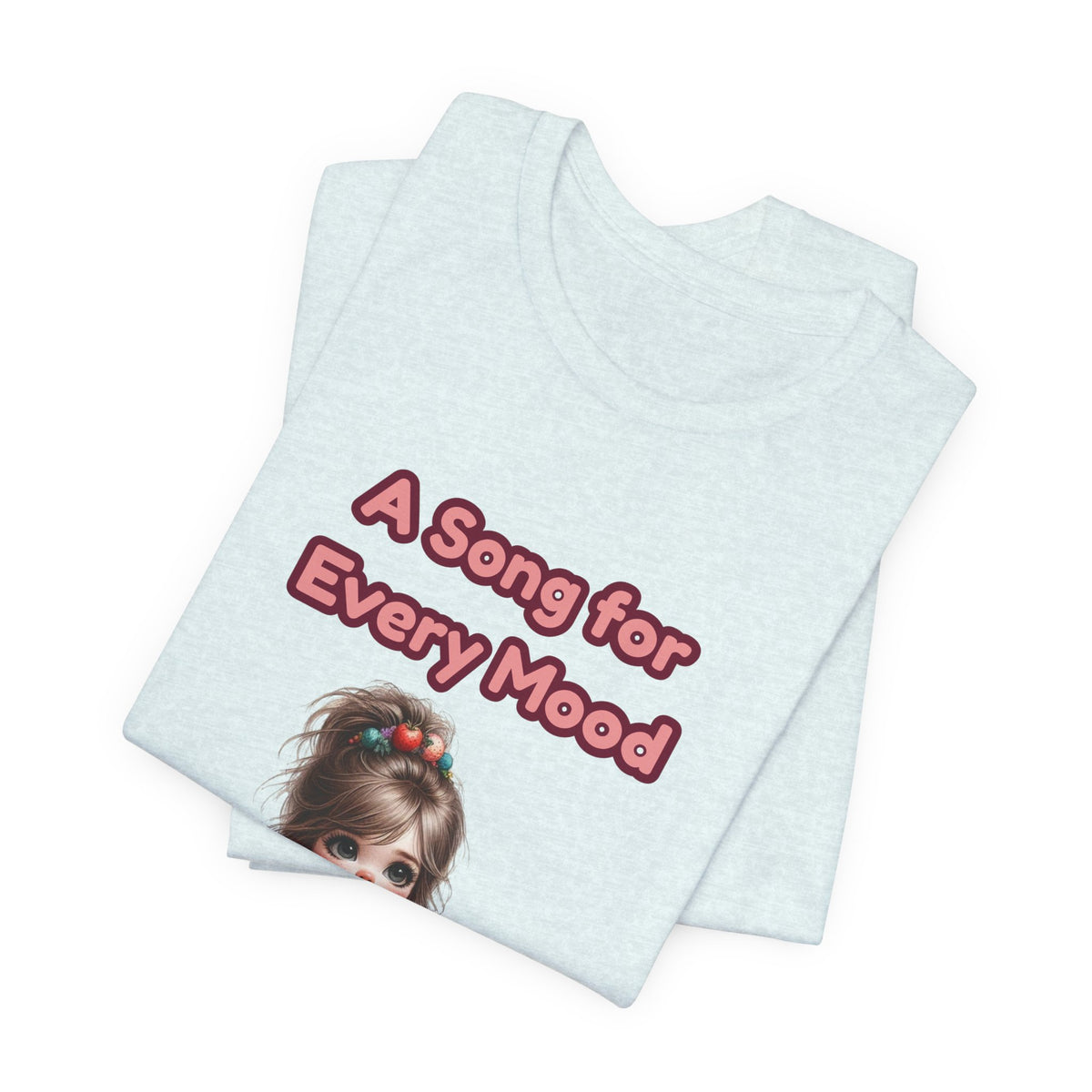 Cute Guitar Girl T-Shirt — "A Song for Every Mood" Graphic Tee
