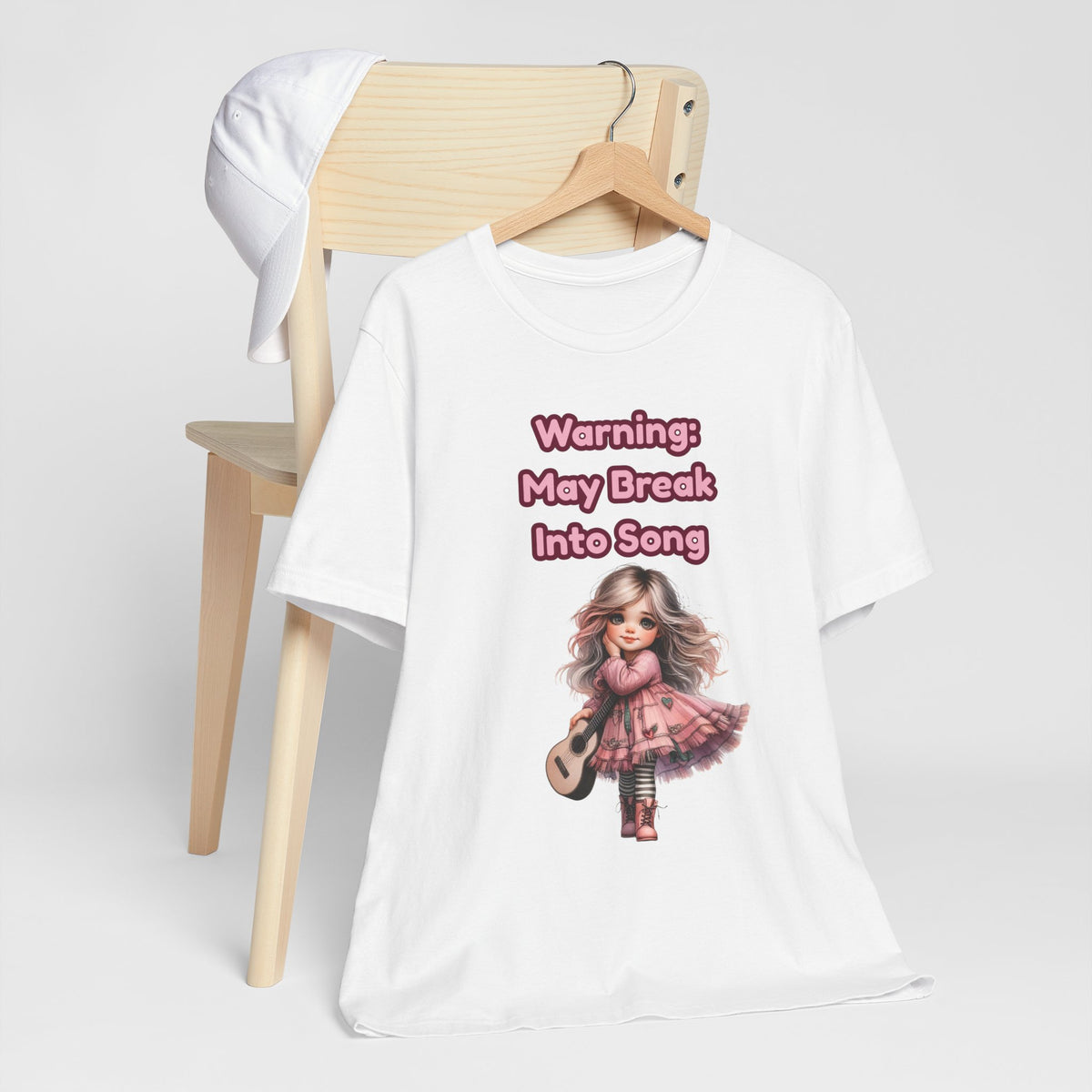 Music Lovers Warning: May Break Into Song Girl Graphic Tee