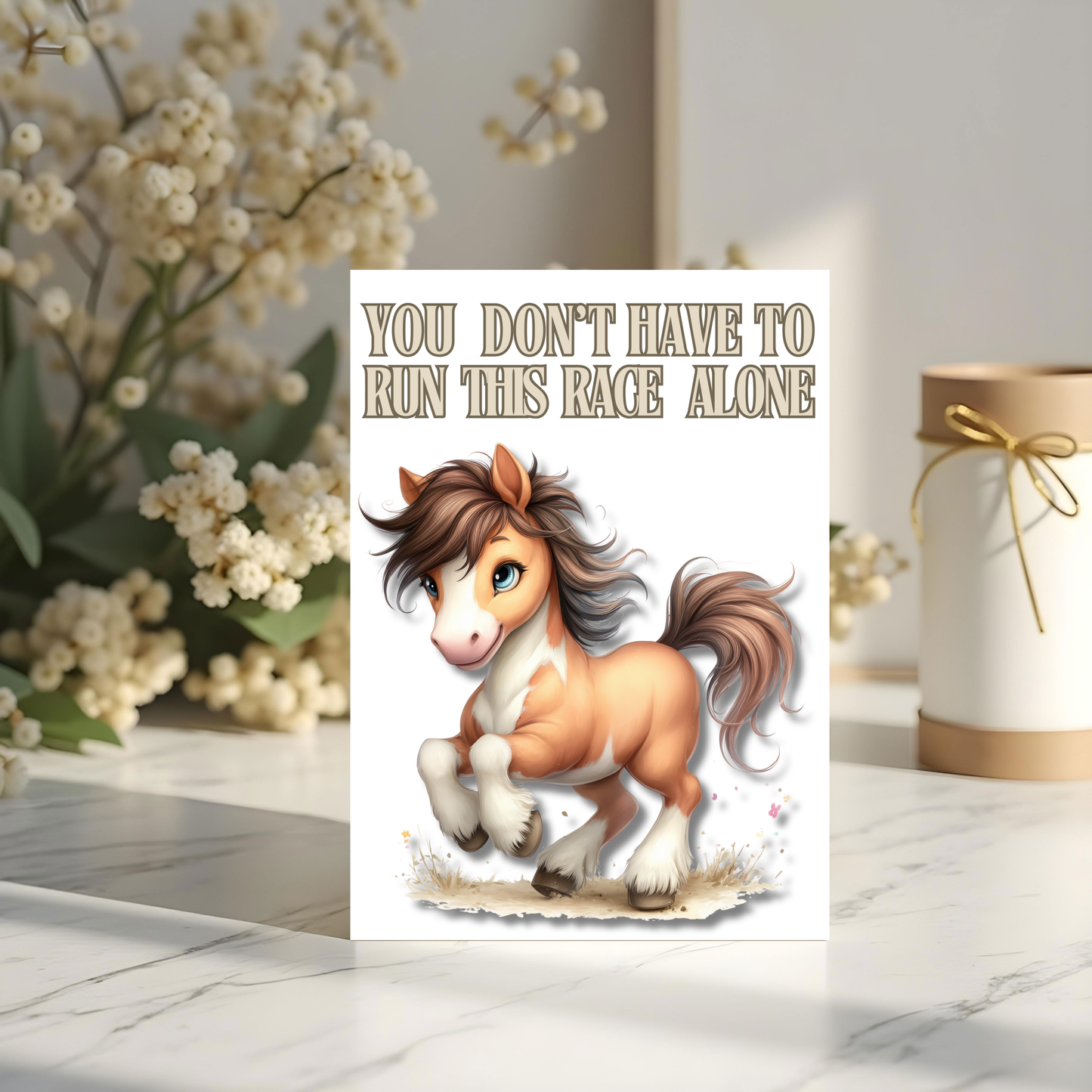 The Down Home Farm Collection Greeting Card, You Don't Have To Run This Race...