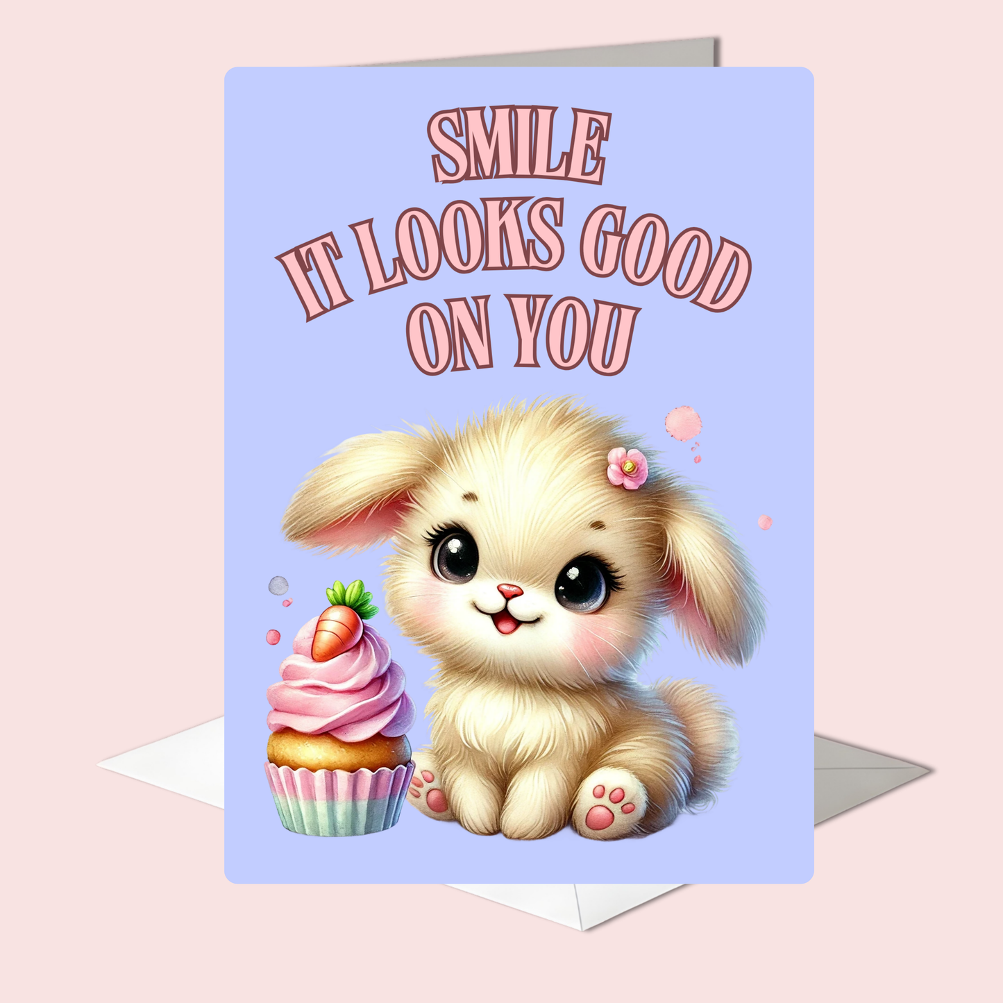 The Bunny Wishes Collection Greeting Cards: Smile It Looks Good On You