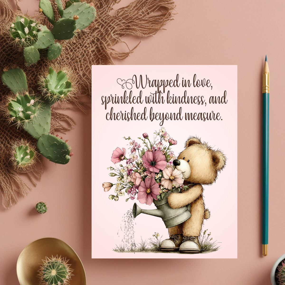 The Beautiful Blossom Bear Collection Greeting Cards: Wrapped in Love, Sprinkled with Kindness, and Cherished Beyond Measure.
