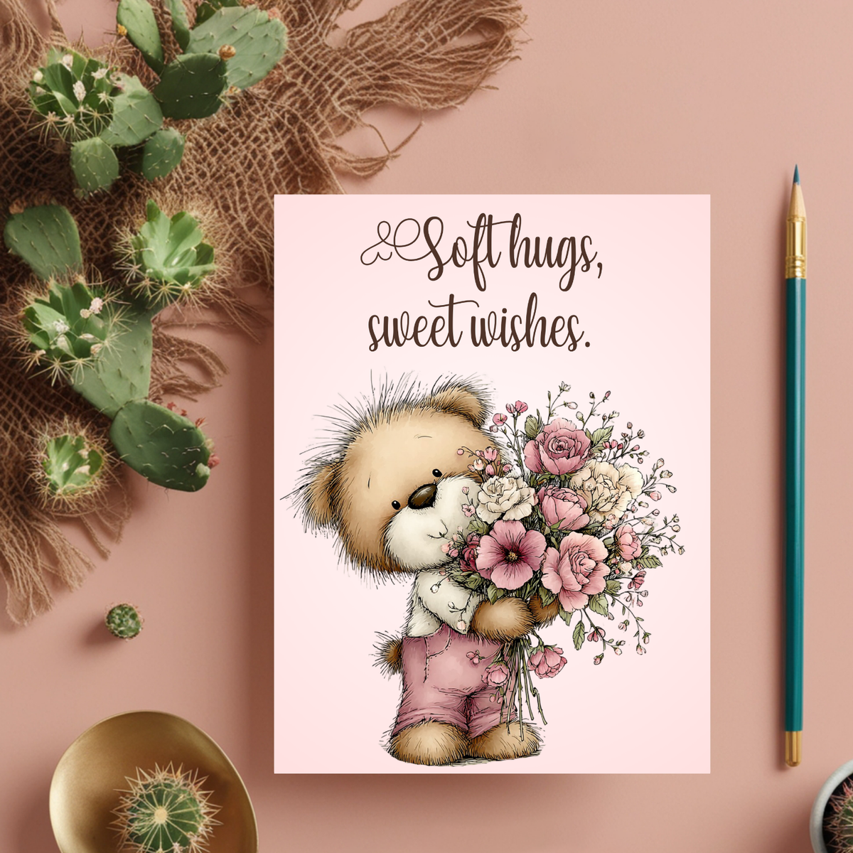 The Beautiful Blossom Bears Collection Greeting Cards: Soft Hugs, Sweet Wishes