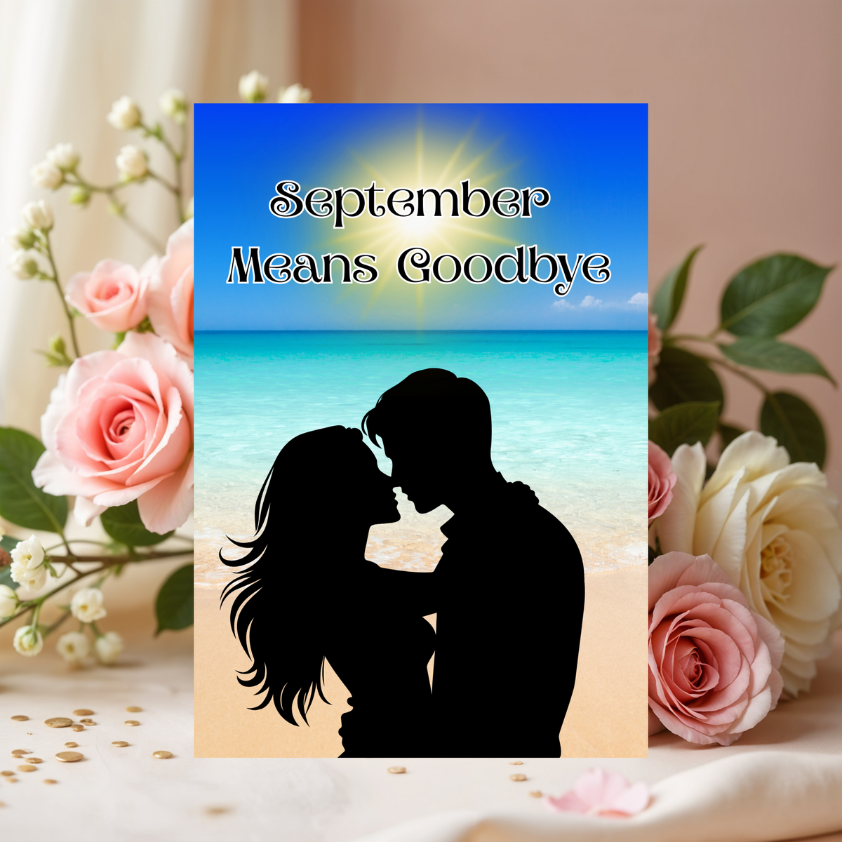 Summer Romance Couple Greeting Card: September Means Goodbye