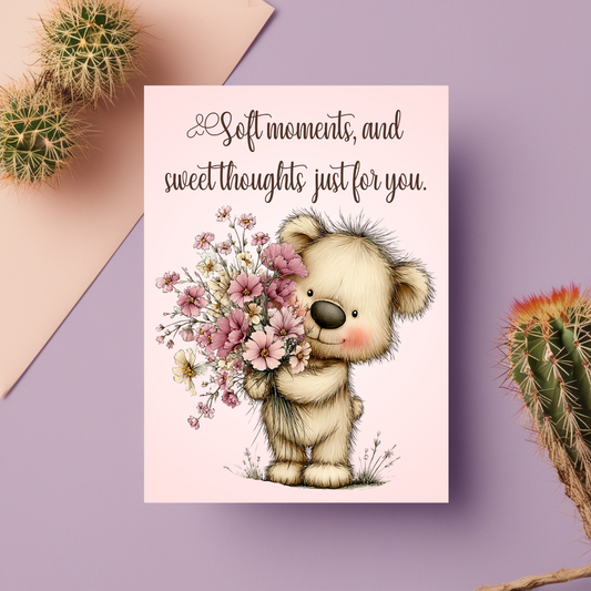 The Beautiful Blossom Bears Collection Greeting Cards: Soft Moments, and Sweet Thoughts Just For You.