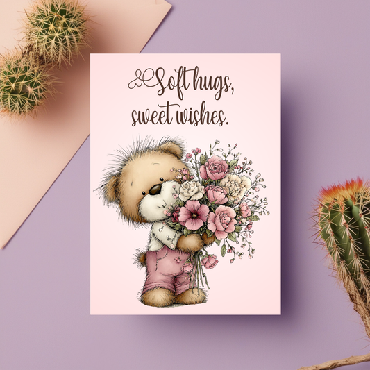 The Beautiful Blossom Bears Collection Greeting Cards: Soft Hugs, Sweet Wishes