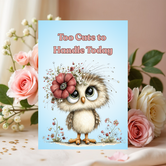 Whimsical Owl Playful Greeting Card 5 x 7